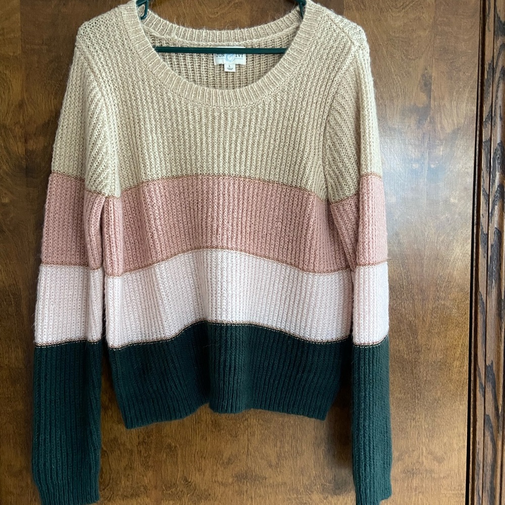 Stylish Striped Crew Neck Sweater